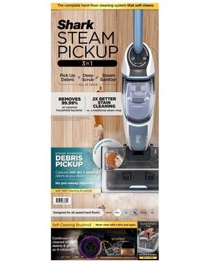 Shark Steam Pickup 3-in-1 Steam Mop - Gray/Blue